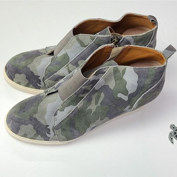 Linea Paolo Felicia Women's Platform Wedge Sneaker‎ Camouflage Size 9.5 - Picture 2 of 15
